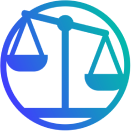 An illustration of a balance scale, representing Equity Consulting.